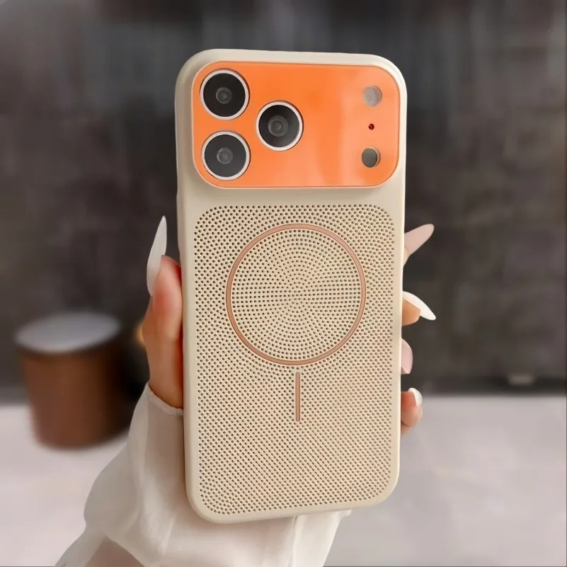 Heat Dissipation Mesh Breathable Case - Isı Dağılımlı Renkli Manyetik Magsafe Kılıfı