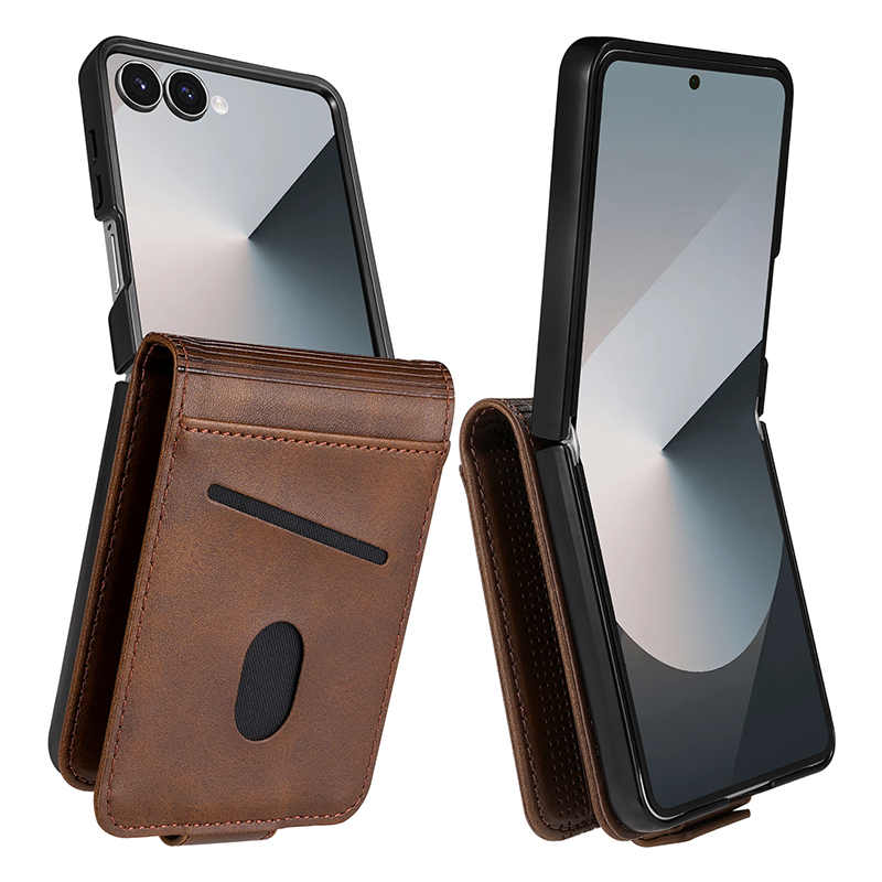 Leather Wallet Card Holder Phone Cover - Samsung Galaxy Z Flip 8 7