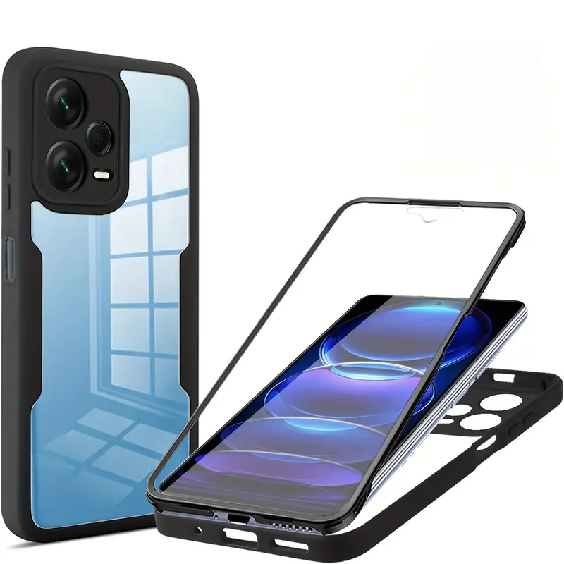 Heavy Duty 360 Full Body Protective Case - 360 tam vücut şeffaf kılıf Xiaomi