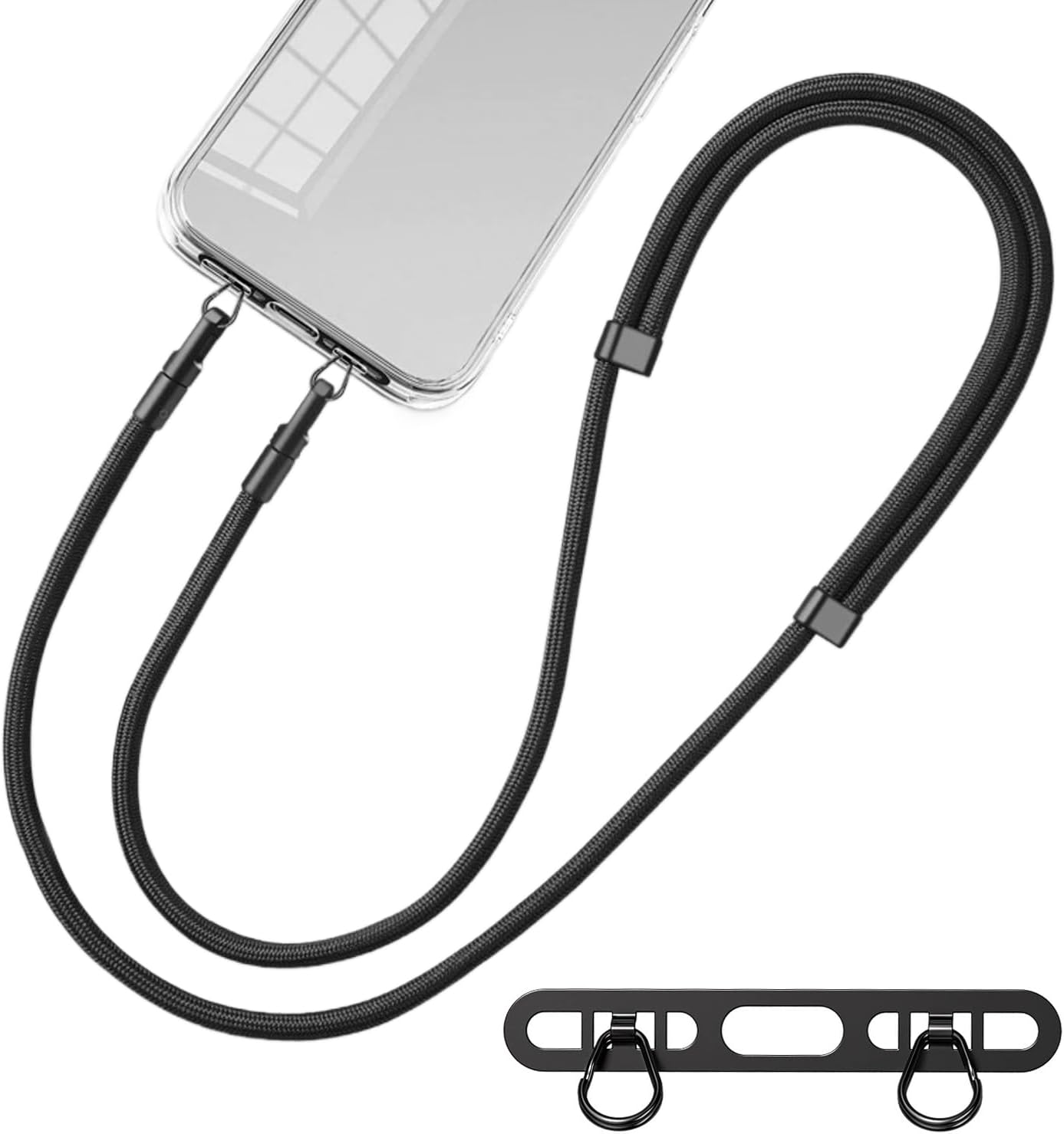 Crossbody Lanyard Neck Strap Case - Cep Telefonu Kordonu, Yükseltilmiş Çift Toka