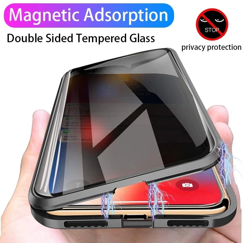 Anti Spy Privacy Glass Case - Huawei nova Y74 Y73 Y63 Y72S