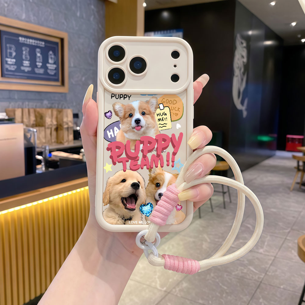 Cute Cartoon Wrist Strap Silicone Case - Samsung Galaxy S26 Ultra S25 Note
