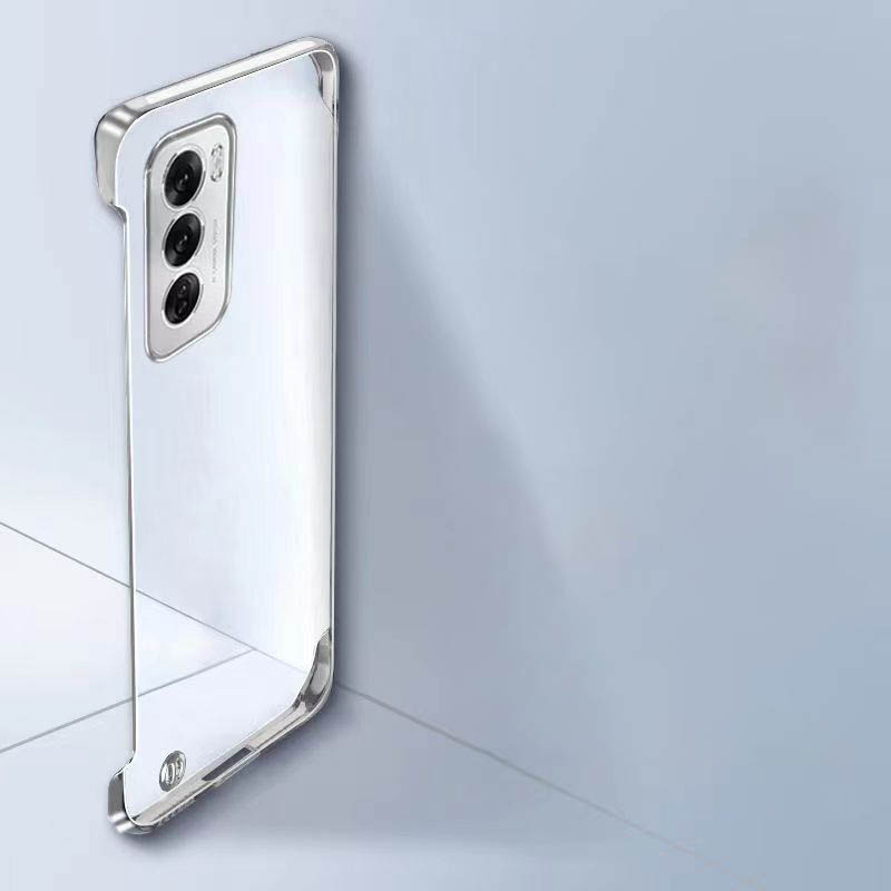 Ultra Thin Frameless Phone Cover - Oppo Reno12 Pro için çin temizle