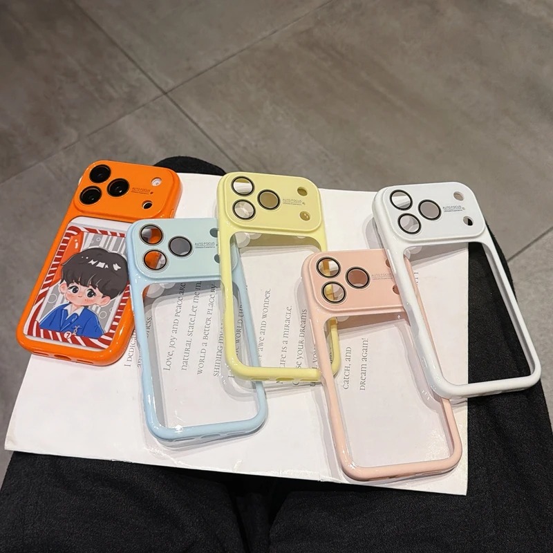 Clear Shockproof Bumper Case - Lüks Şeffaf Şeker Akrilik Telefon Kılıfı