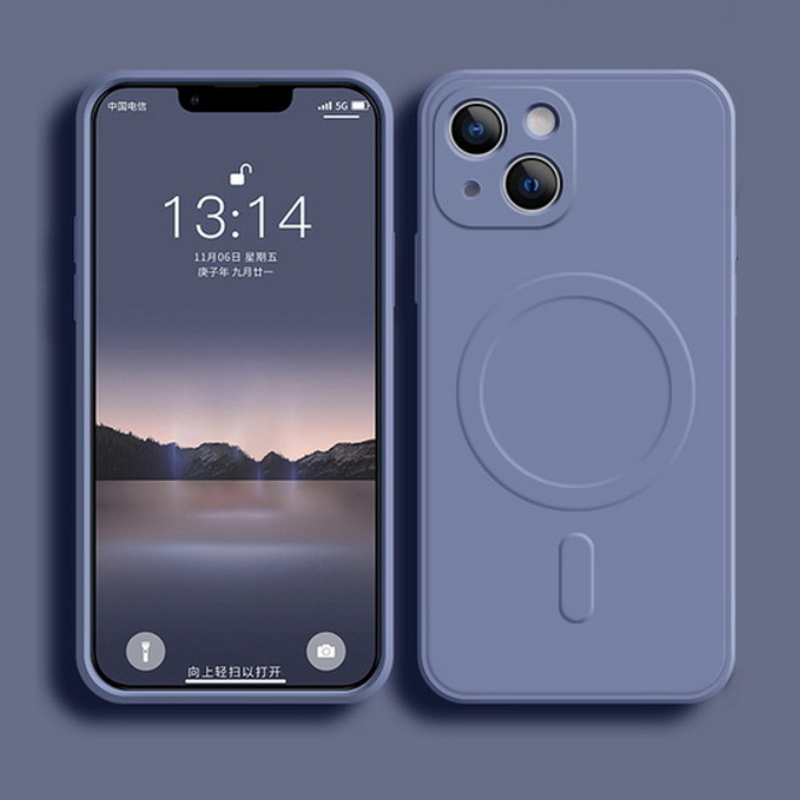 Liquid Silicone Magnetic Phone Case - iPhone 18Pro 16 15 14 13