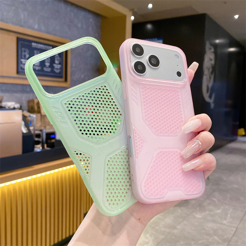 Heat Dissipation Mesh Breathable Case - Isı Dağılımlı Fileli Yumuşak TPU Telefon