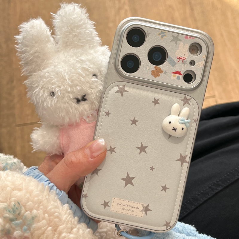 Cute Cartoon Wrist Strap Silicone Case - Lüks Karikatür Sevimli Yıldız 3D Katı