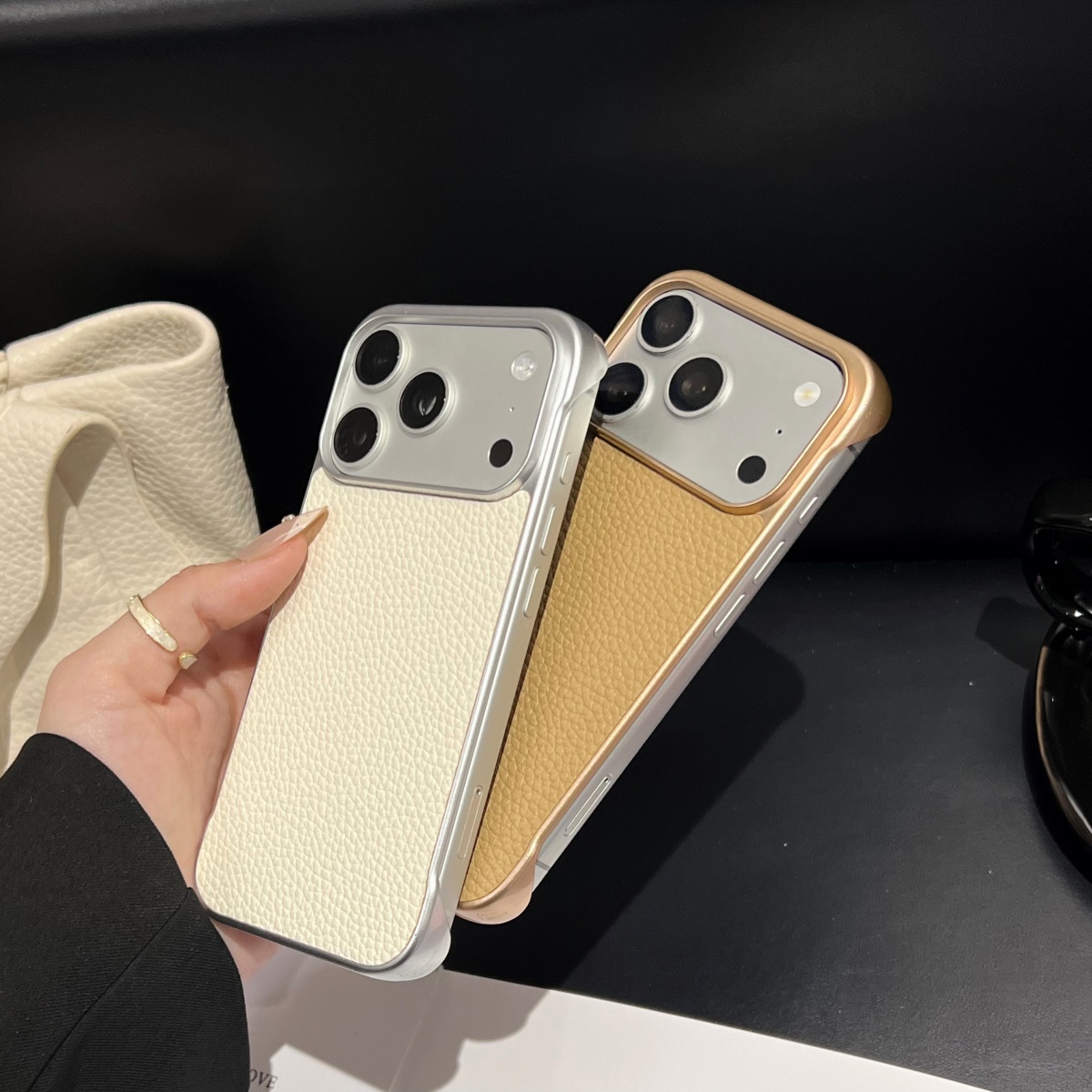Ultra Thin Frameless Phone Cover - Ultra İnce Çerçevesiz Soğutuculu Lychee Deri