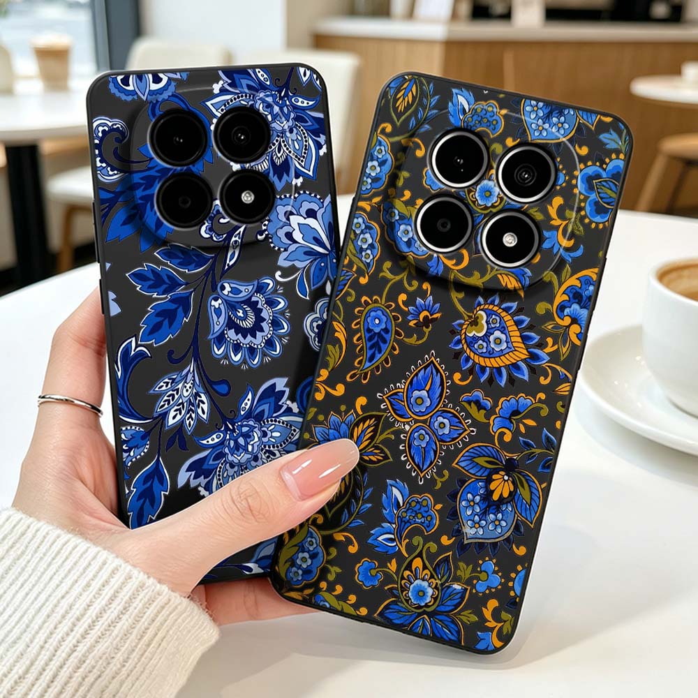 Vintage Floral Pattern Soft Case - Vintage Tasarım Çiçek Desenli Telefon Kılıfı