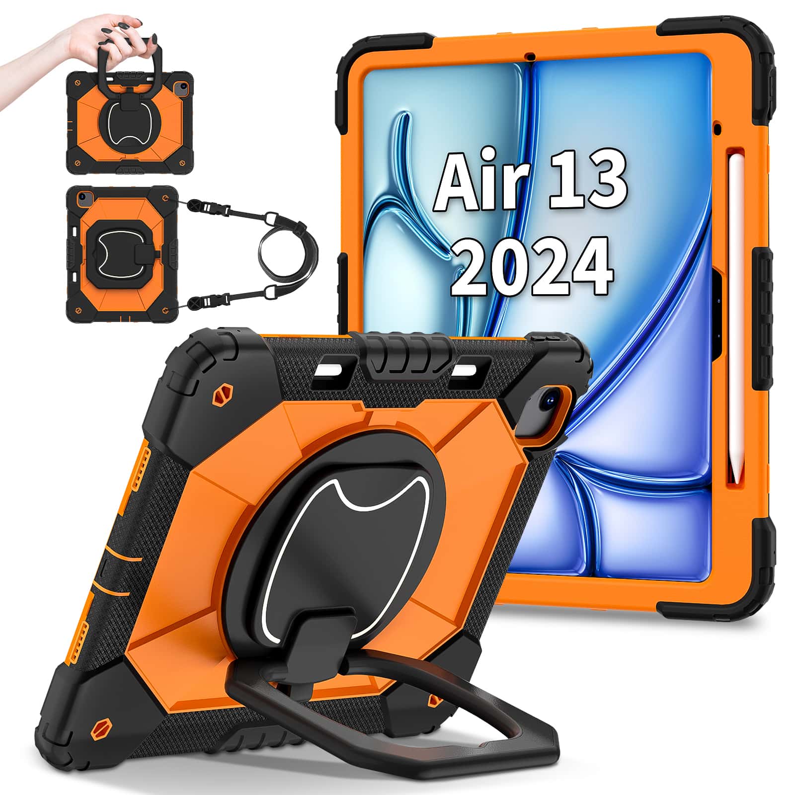 Heavy Duty 360 Full Body Protective Case - iPad Pro 13 M5 Air 13