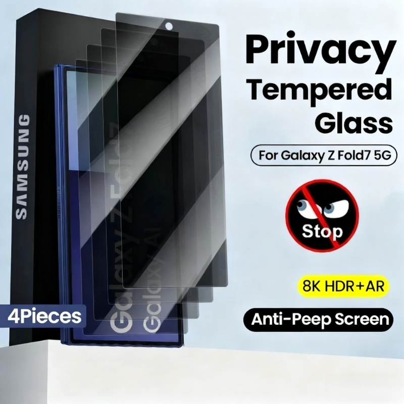 Anti Spy Privacy Glass Case - Samsung Galaxy Z Fold7 Kılıfı için