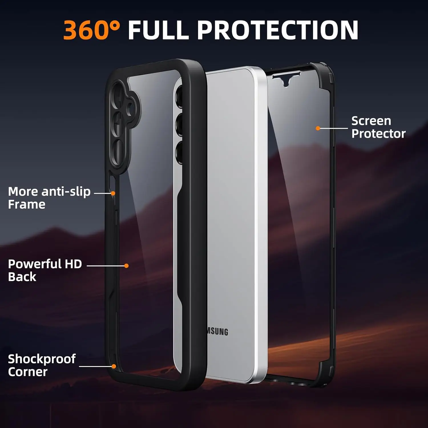 Ağır Hizmet Şeffaf 360° °   Ta - Heavy Duty 360 Full Body Protective Case incelemesi ve fiyatı
