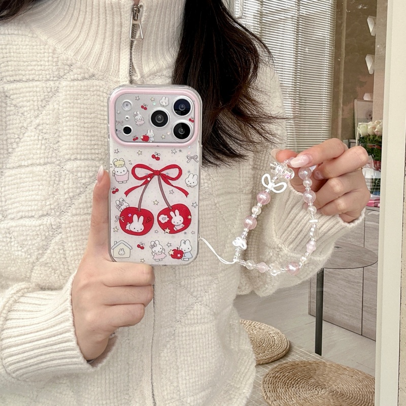 Sevimli çizgi film tatlı kiraz - Cute Cartoon Wrist Strap Silicone Case incelemesi ve fiyatı