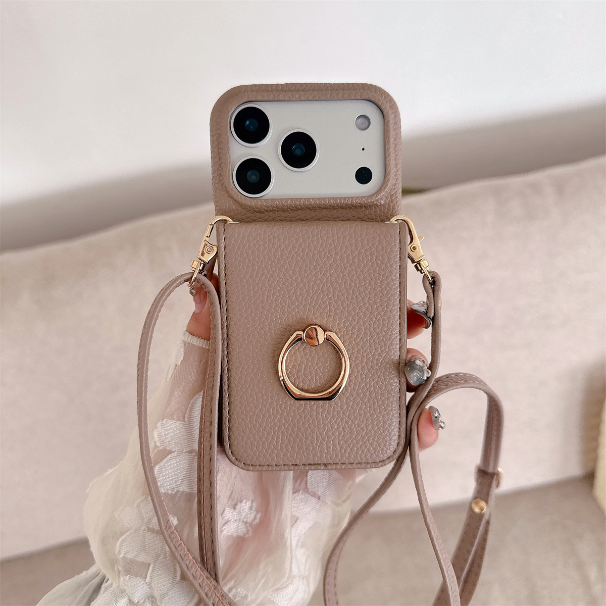 iPhone 17 Air 16E 15 14 Plus 1 - Leather Wallet Card Holder Phone Cover incelemesi ve fiyatı