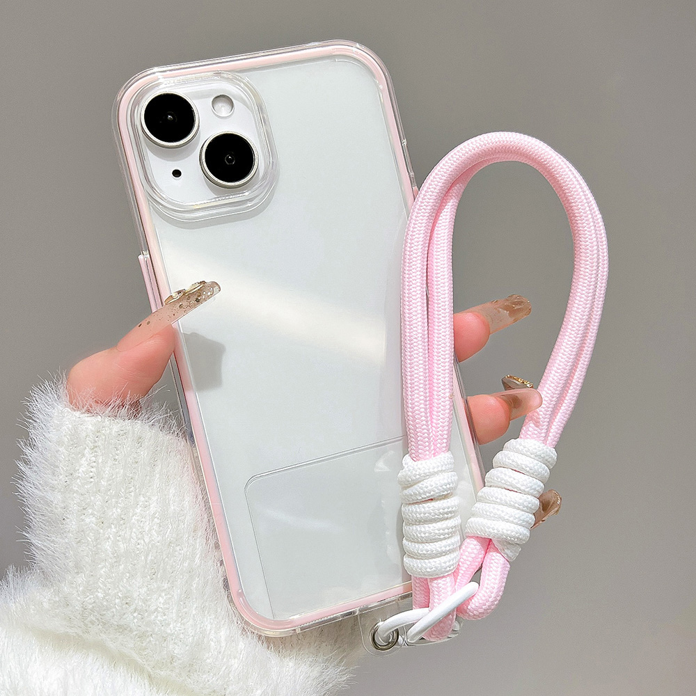 Lüks Şeker Renkli Kordonlu Tel - Clear Shockproof Bumper Case incelemesi ve fiyatı