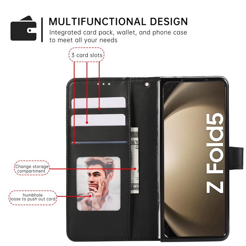 Samsung Galaxy Z Fold 8 Ultra  - Leather Wallet Card Holder Phone Cover incelemesi ve fiyatı