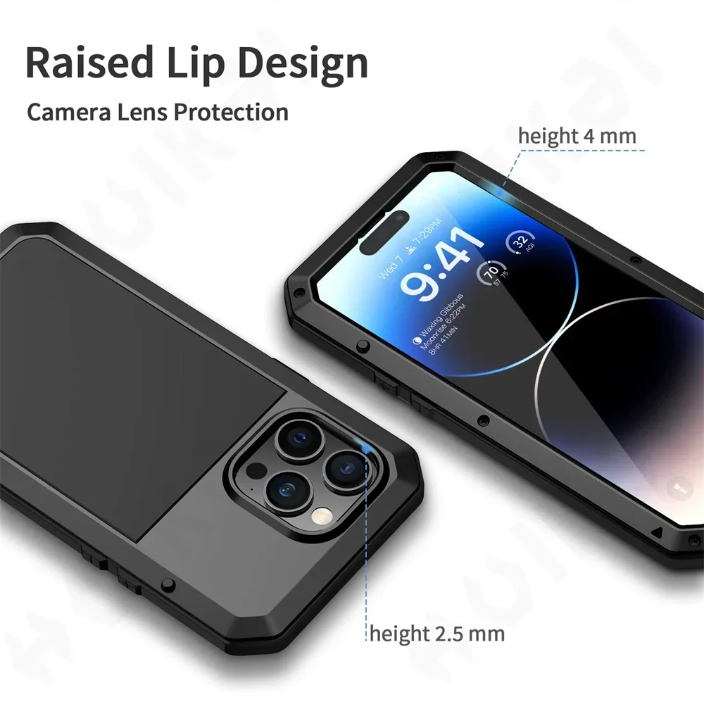 iPhone 16 15 13 12 11 Pro Max  - Heavy Duty 360 Full Body Protective Case incelemesi ve fiyatı