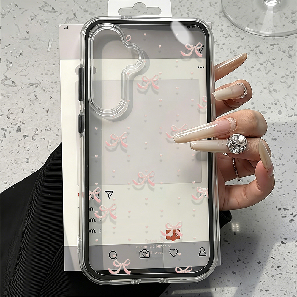 Sevimli Pembe Fiyonklu Yumuşak - Clear Shockproof Bumper Case incelemesi ve fiyatı