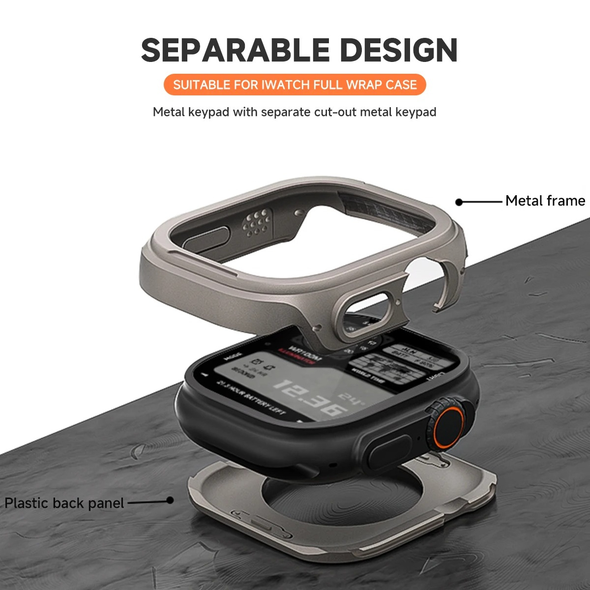 Apple Watch 49mm 46mm 42mm 44m - Metal Bumper Aluminum Frame Case incelemesi ve fiyatı
