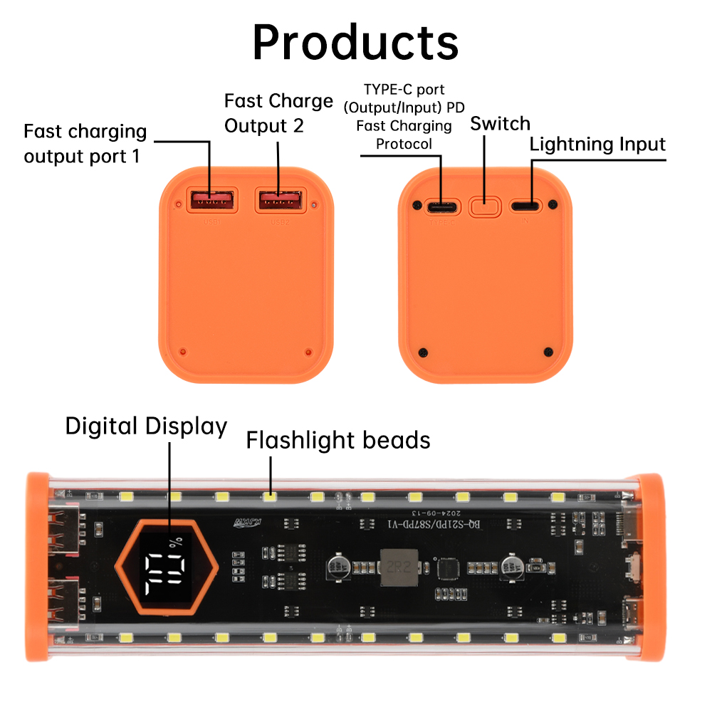 8*21700 Pil Kutusu 22.5W Hızlı - Power Banks incelemesi ve fiyatı
