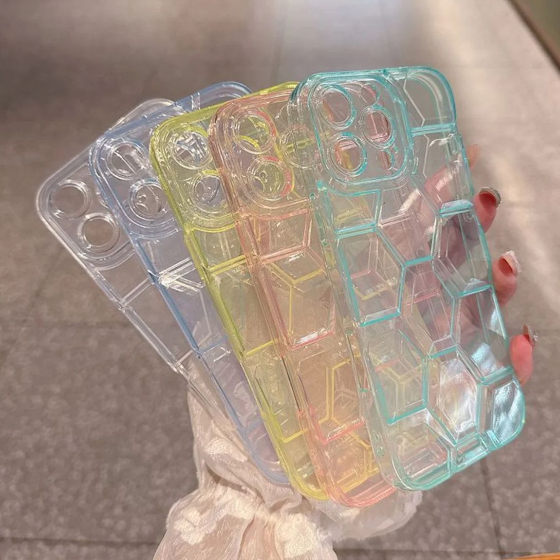 Petek Geometrik Futbol Desen T - Clear Shockproof Bumper Case incelemesi ve fiyatı