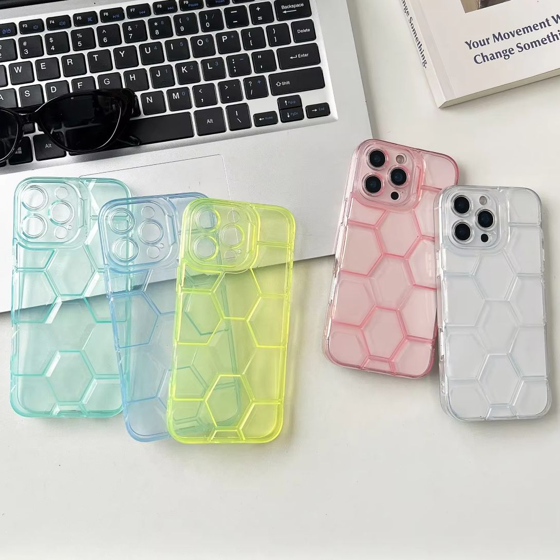Petek Geometrik Futbol Desen T - Clear Shockproof Bumper Case incelemesi ve fiyatı