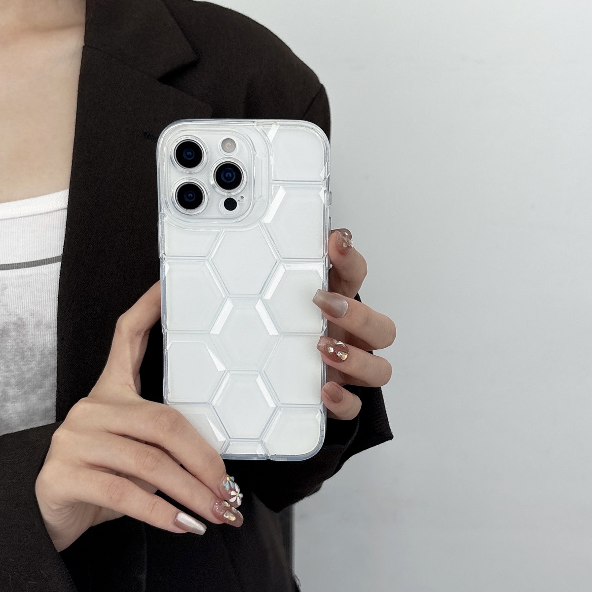 Petek Geometrik Futbol Desen T - Clear Shockproof Bumper Case incelemesi ve fiyatı