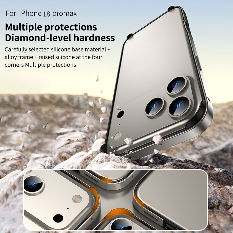 iPhone 18 17 Pro Max Air için  - Metal Bumper Aluminum Frame Case incelemesi ve fiyatı