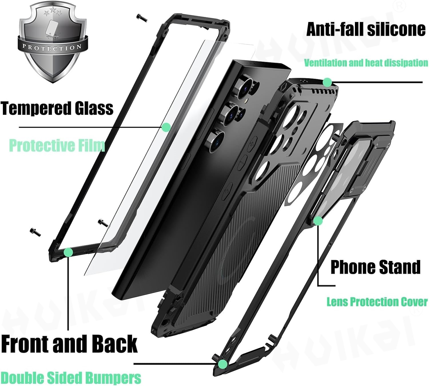 Samsung Galaxy S24 Ultra 5G Ağ - Heavy Duty 360 Full Body Protective Case incelemesi ve fiyatı