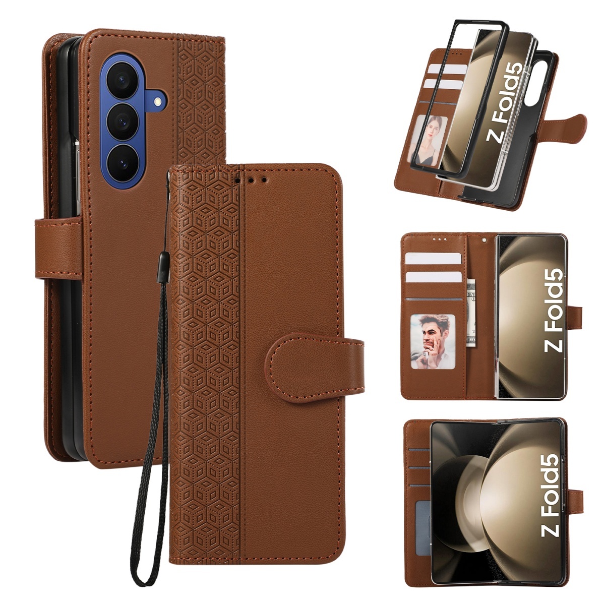 Samsung Galaxy Z Fold 8 Ultra  - Leather Wallet Card Holder Phone Cover incelemesi ve fiyatı