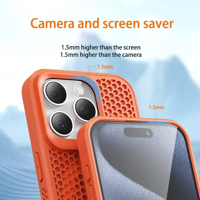 iPhone 16 14 15 13 12 11 Pro M - Heat Dissipation Mesh Breathable Case incelemesi ve fiyatı