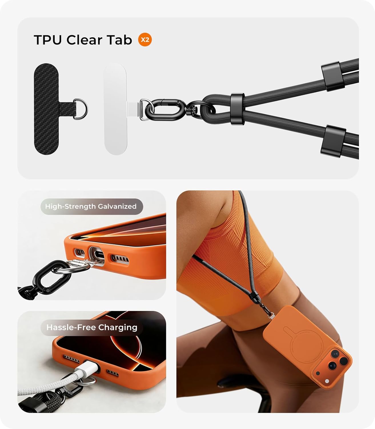 2 TPU Telefon Askılı Telefon K - Crossbody Lanyard Neck Strap Case incelemesi ve fiyatı