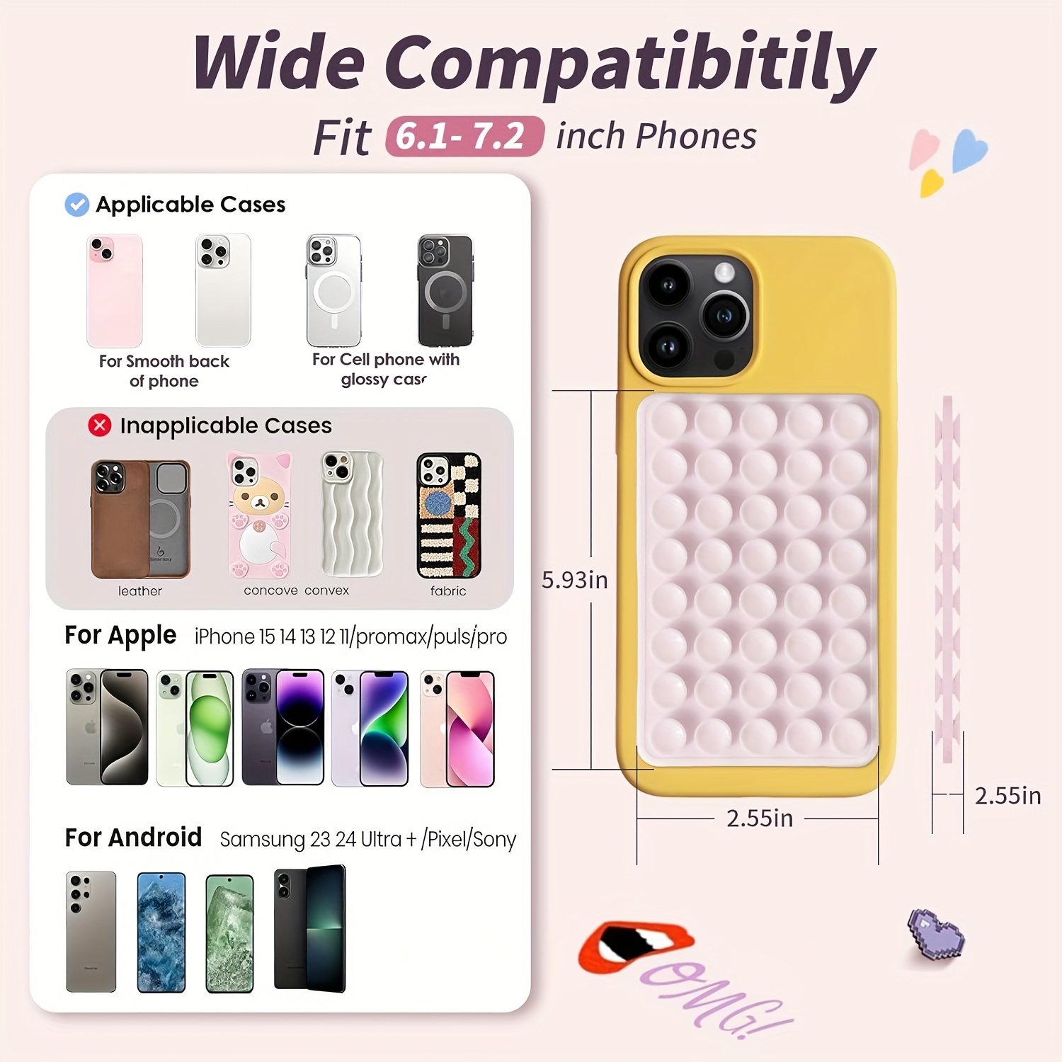2 adet çift taraflı silikon va - Phone Stands incelemesi ve fiyatı