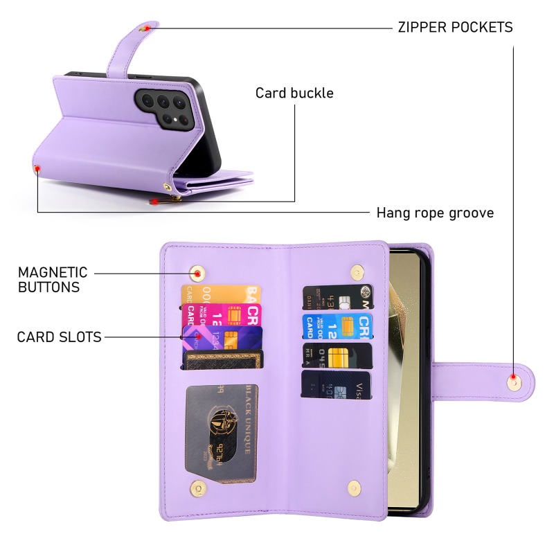 Samsung Galaxy S26 S25 Ultra S - Leather Wallet Card Holder Phone Cover incelemesi ve fiyatı