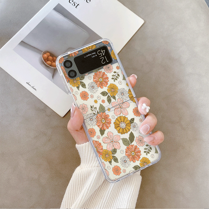 Samsung Galaxy Z Flip 5 4 6 7  - Vintage Floral Pattern Soft Case incelemesi ve fiyatı